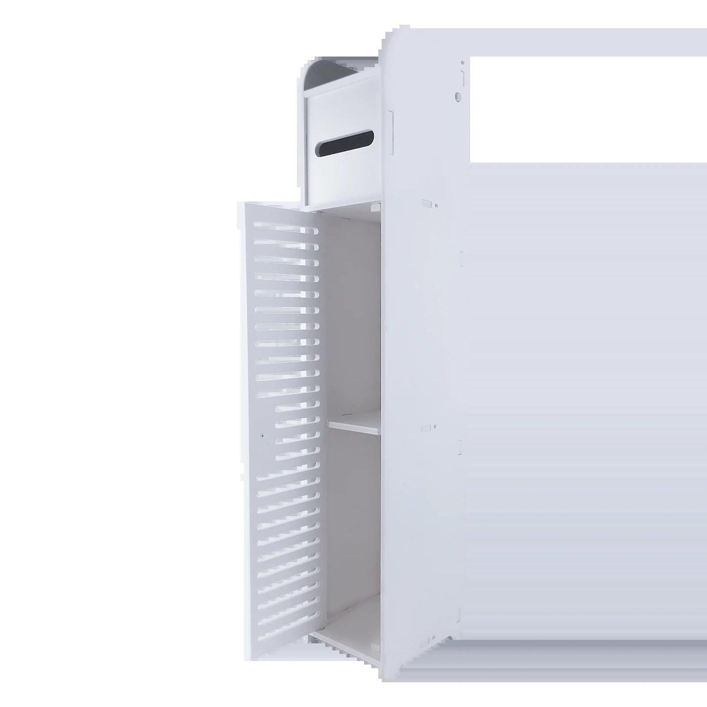 PVC Bathroom Cabinet, Storage Cabinet Unit, Free Standing Floor Cabinet for Living Room,Bedroom,Kitchen,Hallway, White