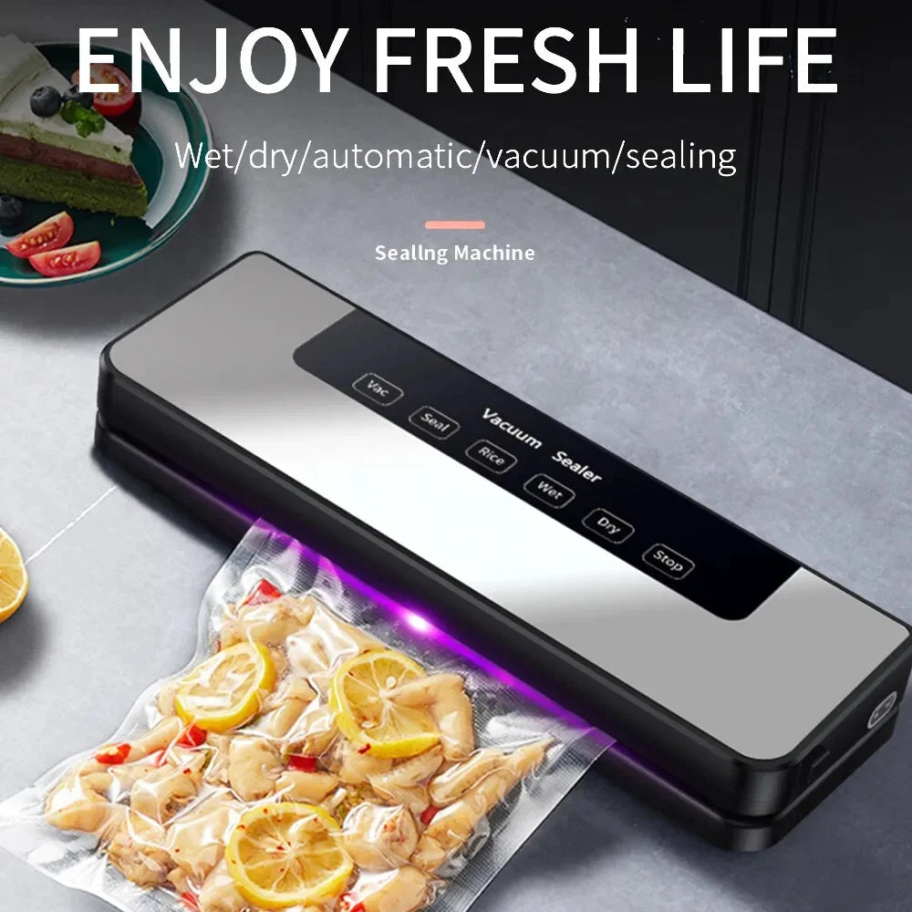 Electric Sealer Vacuum Machine Black Multifunctional Food Vacuum Sealer with Vacuum Bag Vacuum Packaging Machine