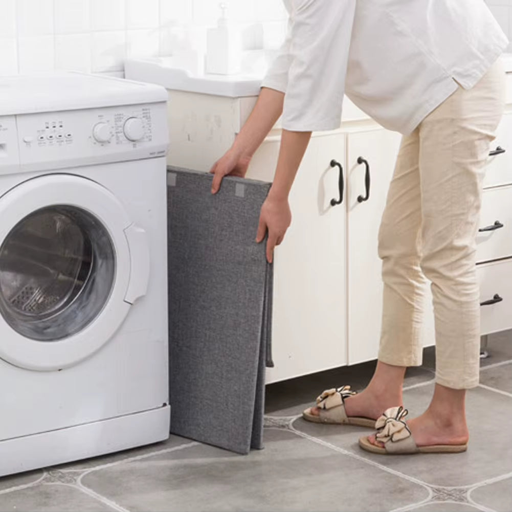 【】Basket Laundry Bin Household Storage Bin for Bedroom Camping Laundry
