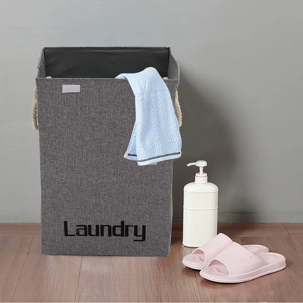 【】Basket Laundry Bin Household Storage Bin for Bedroom Camping Laundry