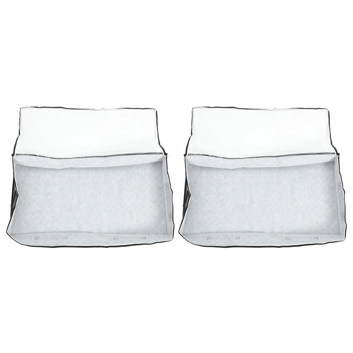 2Pcs under Bed Storage Bags Handles Clothes Storage Containers Closet Zippered Bags Clothing Closet Storage Quilts Clothings