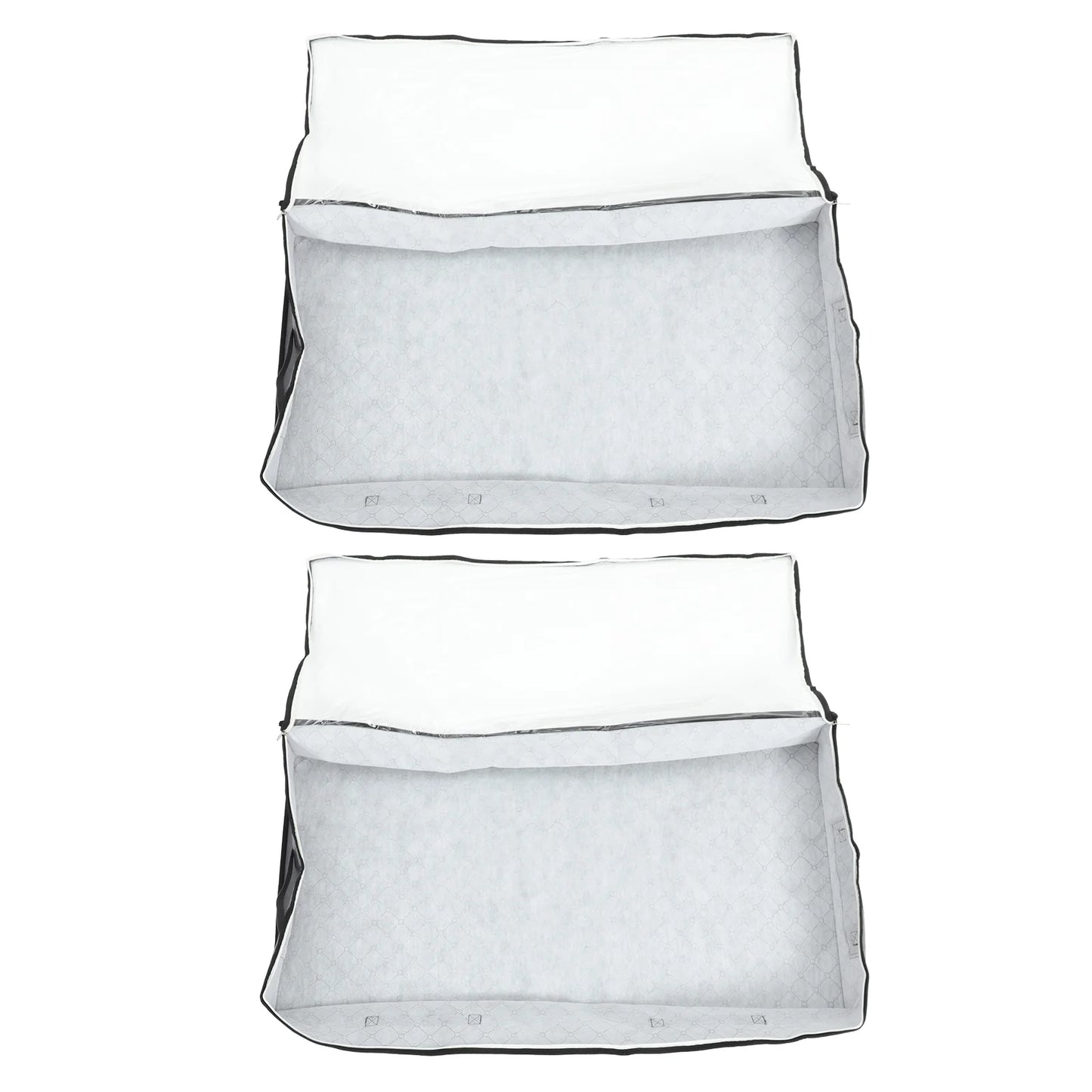 2Pcs under Bed Storage Bags Handles Clothes Storage Containers Closet Zippered Bags Clothing Closet Storage Quilts Clothings