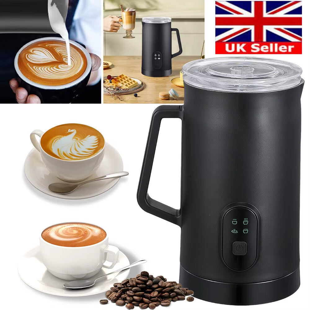 400W 4 in 1 Hot Chocolate Maker Chocoe Electric Milk Steamer Frother Black UK