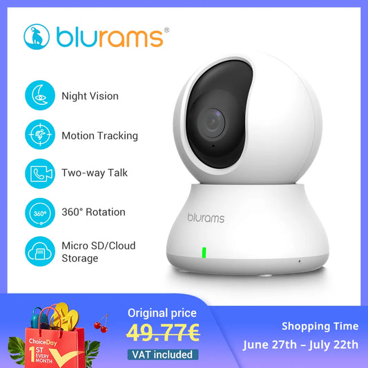 2.4＆5G Wifi Indoor Camera, 2K, 360° PTZ Pet Dog IP CCTV Camera with Phone App, 2-Way Talk, Night Vision, for Home Securi