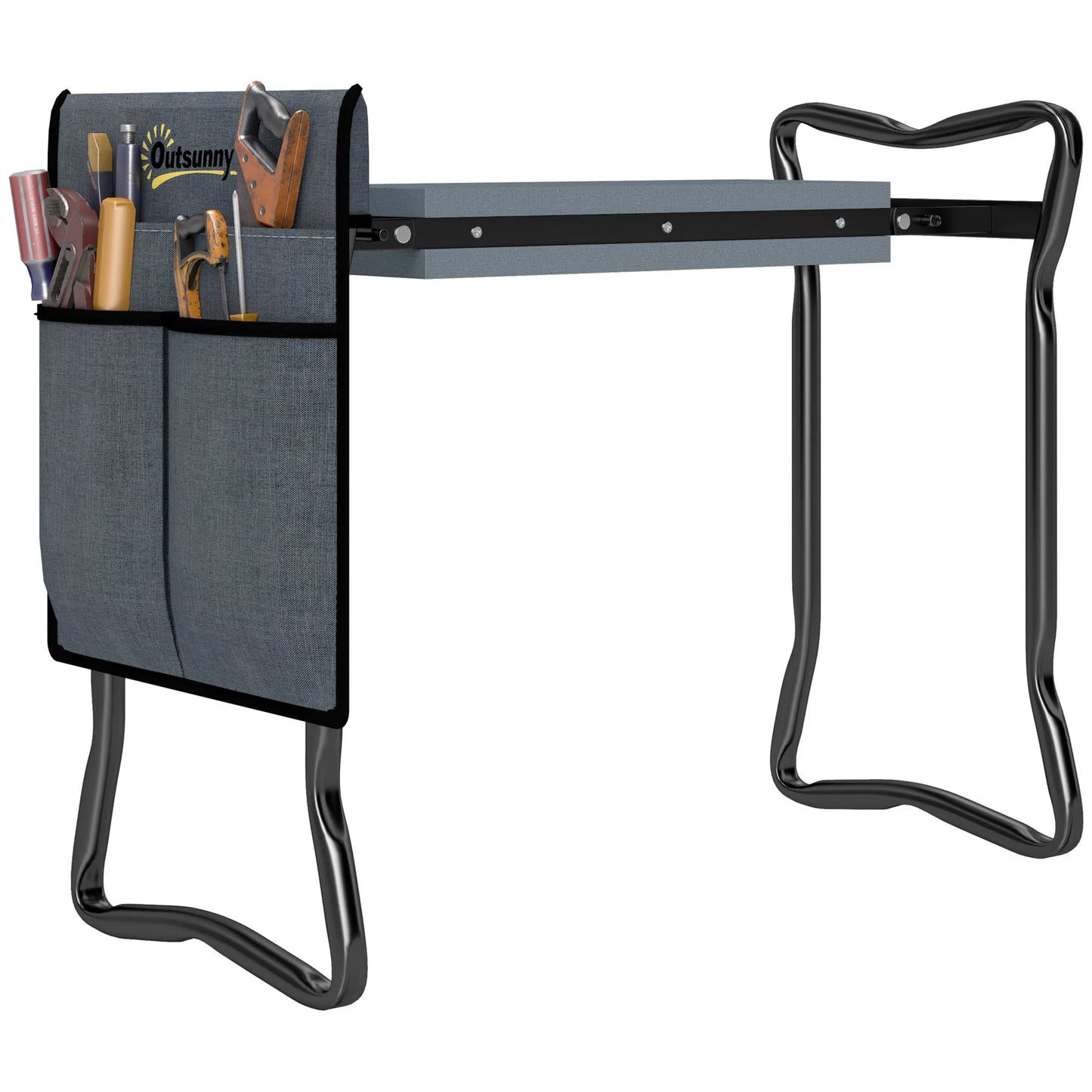 Garden Kneeler 2 in 1 Ergonomic Design Knee Pad Support Bench Foldable, Green