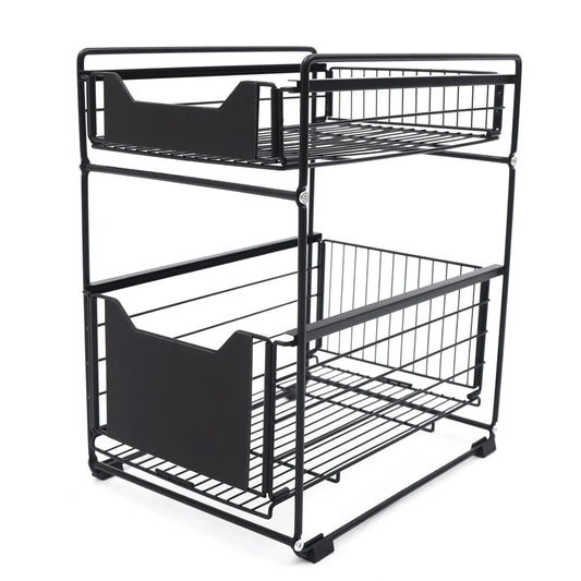 Kitchen Organiser Shelf 2 Tier under Sink Shelf Sink Organiser Base Cabinet Organiser Kitchen under Sink Organiser Metal