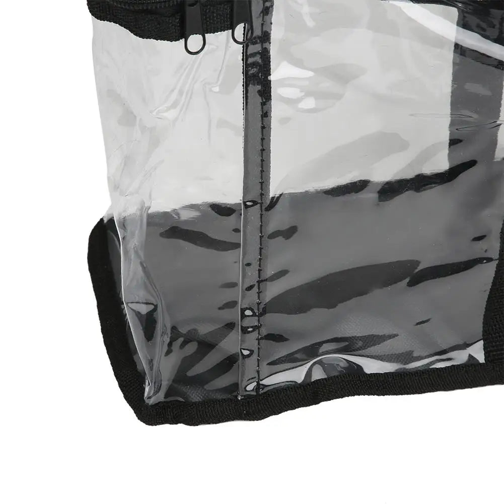 Transparent Large Capacity Portable Organizer Bag for Cds & Book Storage - Ideal Travel & Home Use