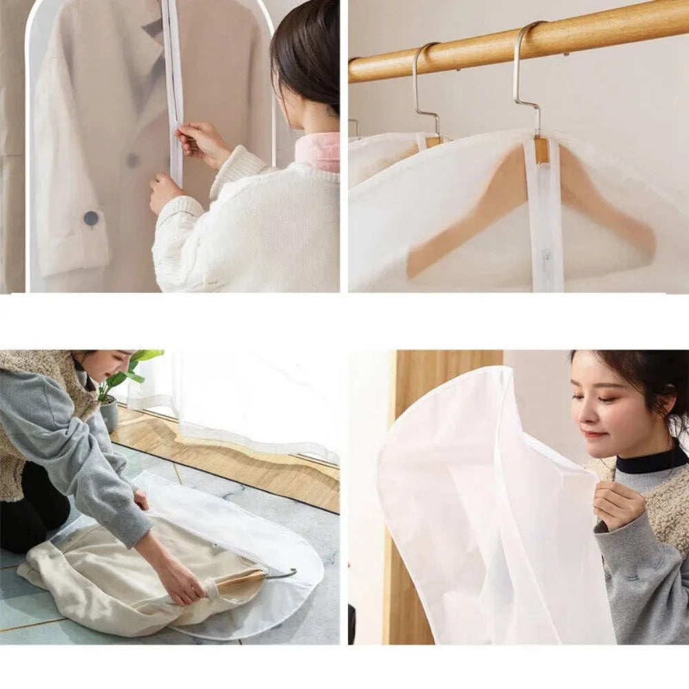 10PCS Large Hanging Suit Bags Dress Coat Jacket Clothes Cover Dust Protectors UK