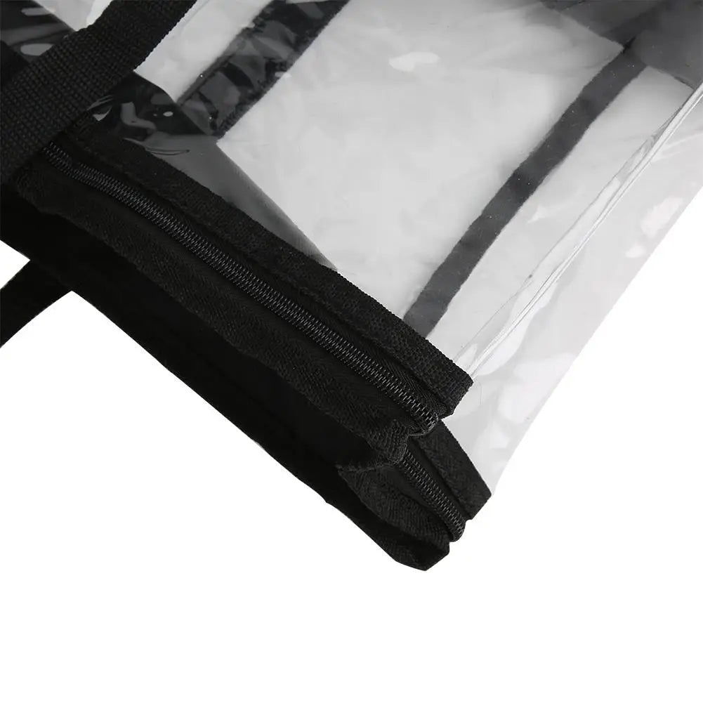 Transparent Large Capacity Portable Organizer Bag for Cds & Book Storage - Ideal Travel & Home Use