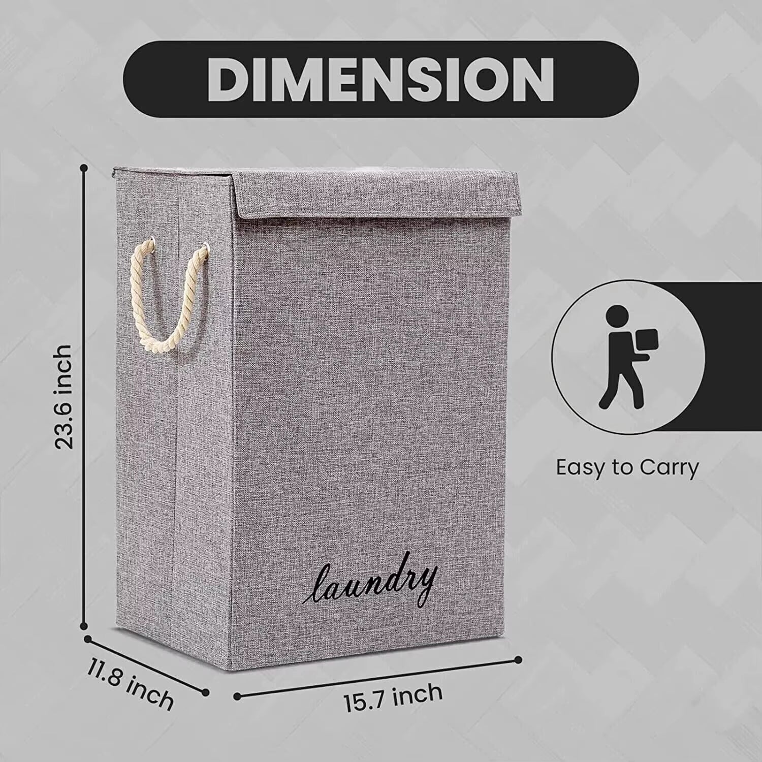 Laundry Basket Dirty Washing Clothes Storage Folding Bin Bag Hamper with Lid