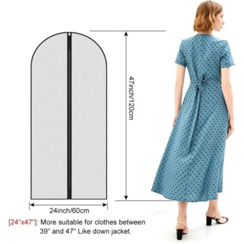 10 Pack Large Hanging Suit Bags Dress Coat Jacket Clothes Cover Dust Protector~