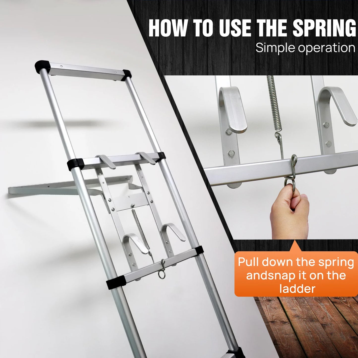 V-Shaped Ladder Stand Off, Alloy Aluminum for Downpipe, Non-Slip Mat, for Universal Ladder, Incease Ladder Safety