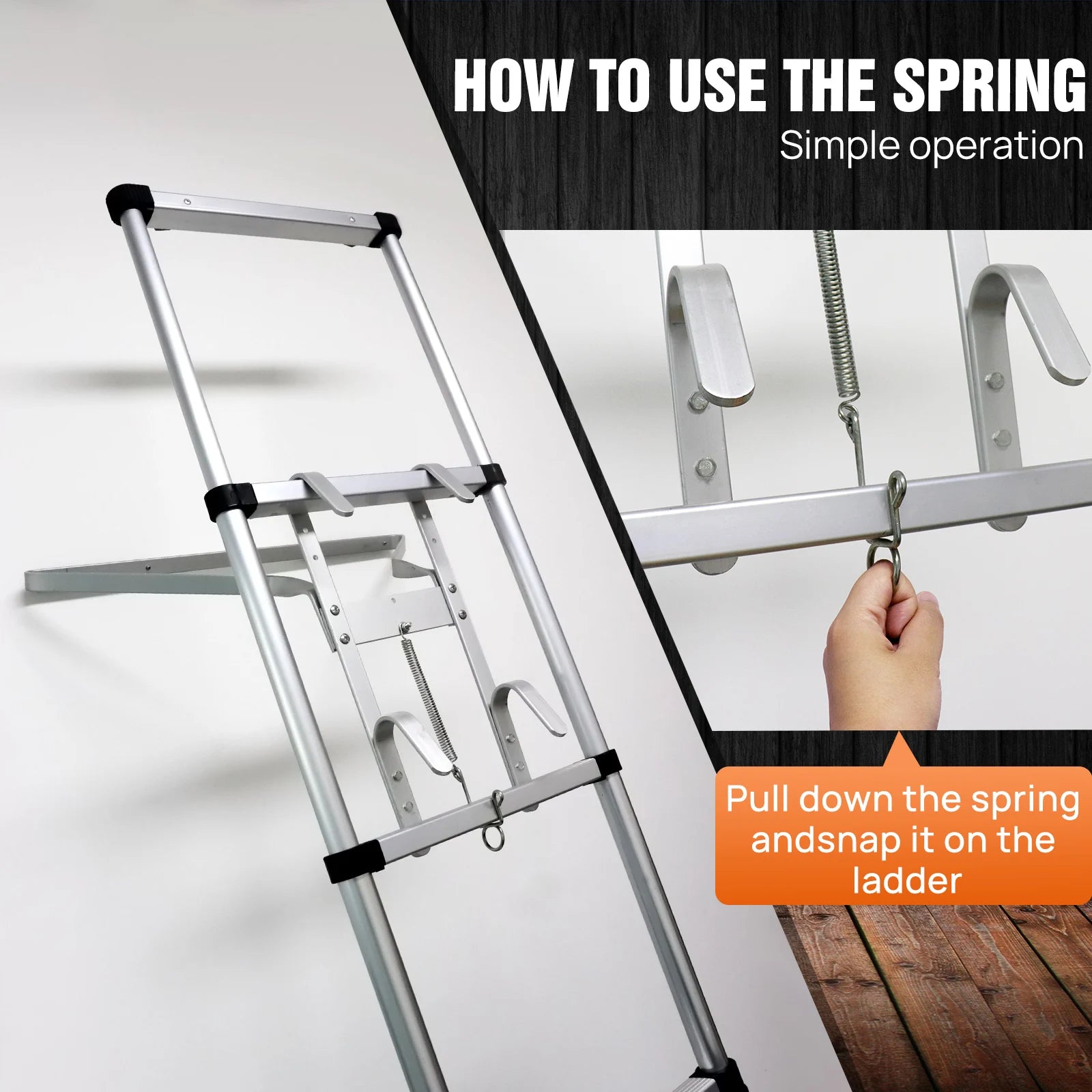 V-Shaped Ladder Stand Off, Alloy Aluminum for Downpipe, Non-Slip Mat, for Universal Ladder, Incease Ladder Safety
