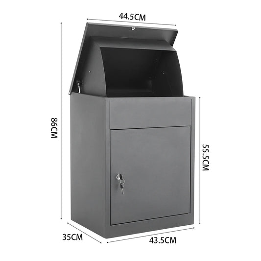 Waterproof Parcel Strength Durabilitydelivery Box for outside , 43.5Cm W X 35Cm D X 55.5Cm H