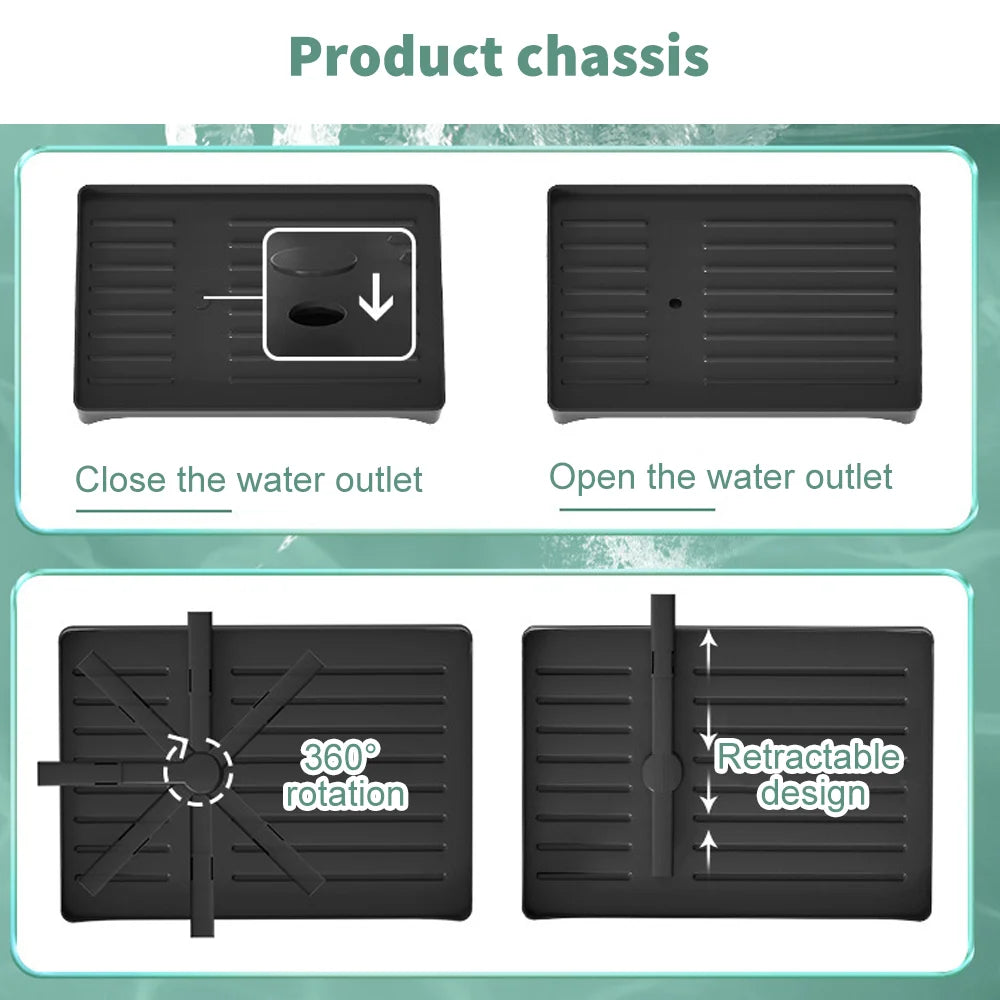 Drainer Rack Kitchen Sink Kitchen Adjustable Plates Organizer Dish Bowl Drainer Storage Rack Cutlery Storage Holder