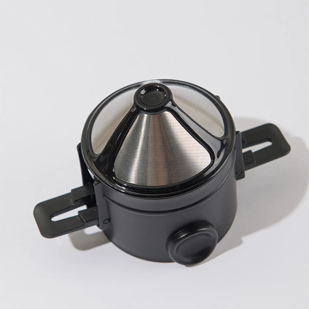 Portable Collapsible Coffee Maker Stainless Steel Pour over Coffee Maker Reusable Coffee Filter Easy to Clean for Travel Camping