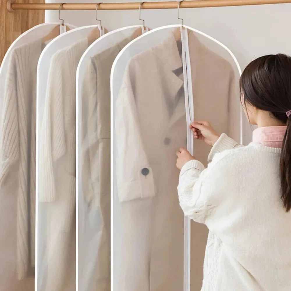 10PCS Large Hanging Suit Bags Dress Coat Jacket Clothes Cover Dust Protectors UK
