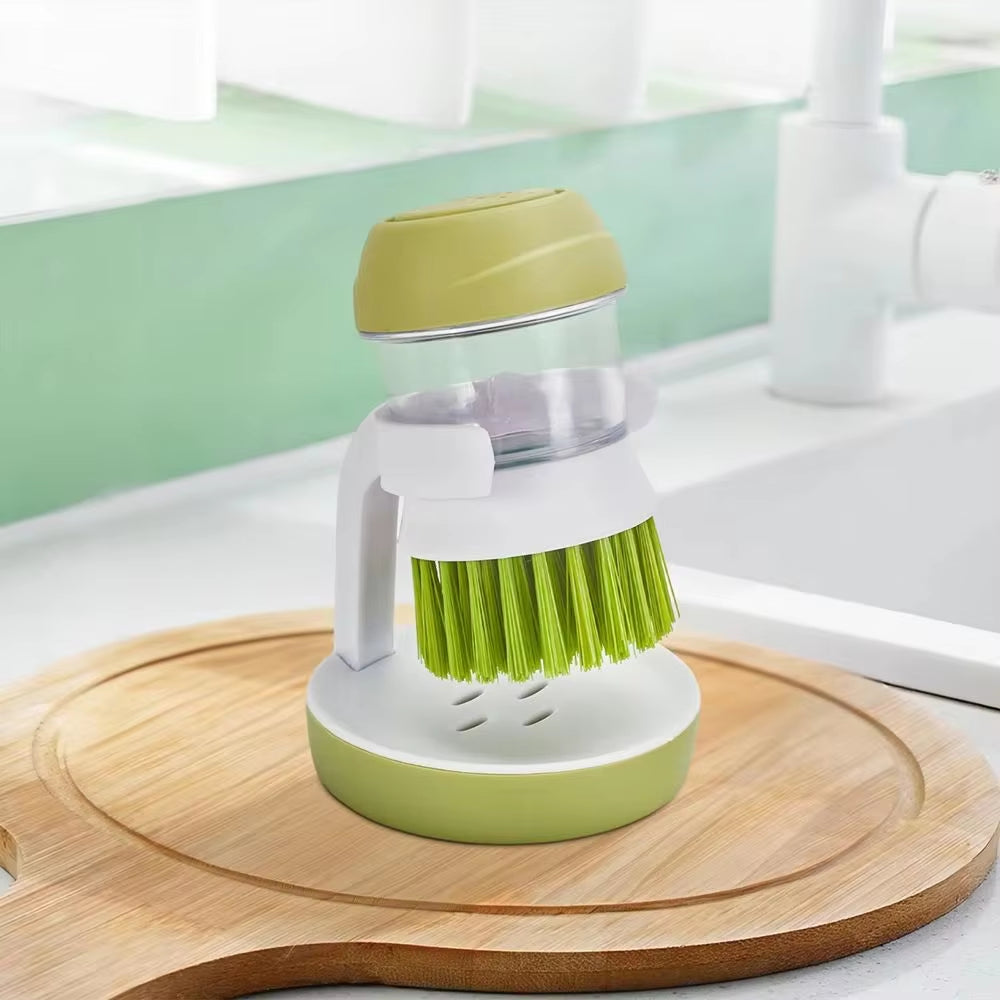 Dish Pot Brush with Soap Dispenser