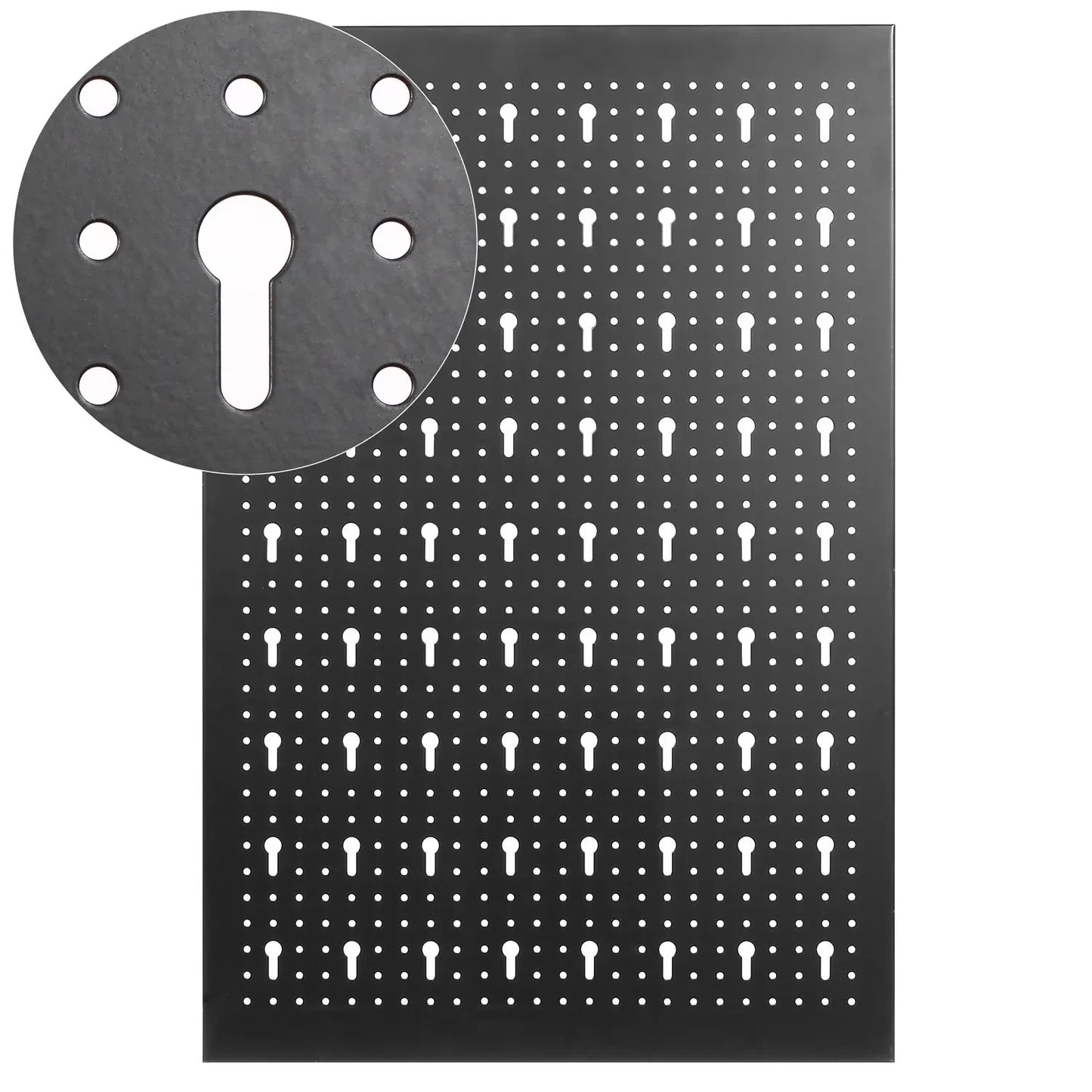 Fixkit Tool Wall Perforated Wall Metal Wall Perforated Sheet Metal with Hook Brackets 117X55X2Cm Set Walls Hook 17 Parts