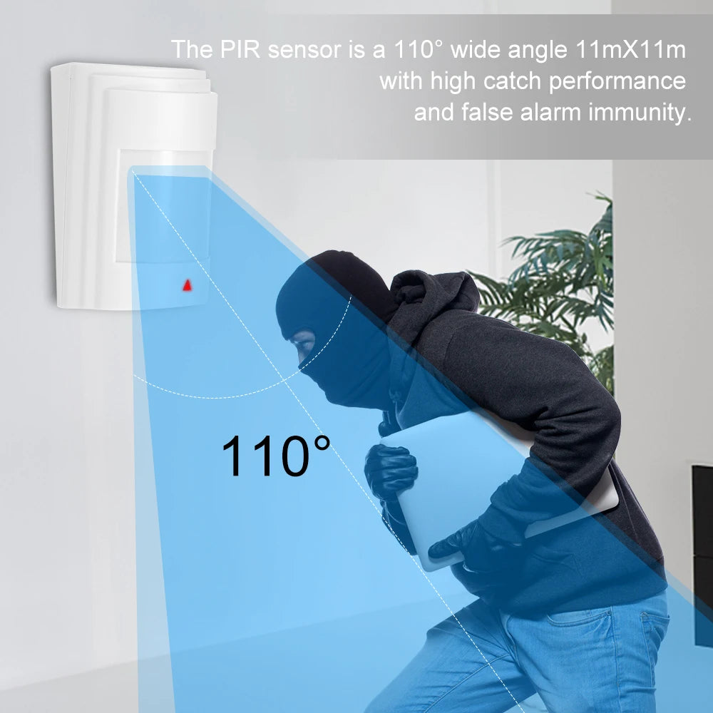 Anti-Pet PIR Motion Sensor Wall Hanging Wired Alarm Dual Infrared Detector Pet Immune for Home Burglar Security Alarm System