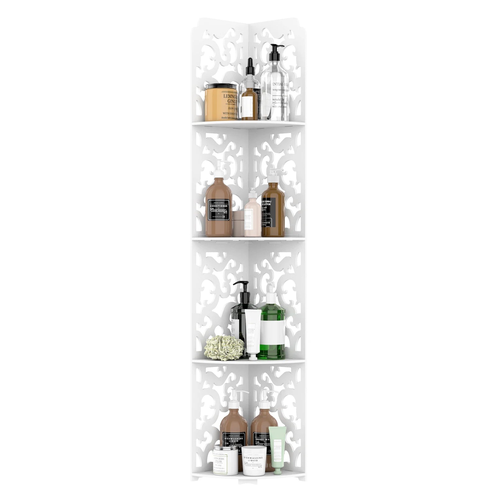 PVC Bathroom Cabinet, Storage Cabinet Unit, Free Standing Floor Cabinet for Living Room,Bedroom,Kitchen,Hallway, White