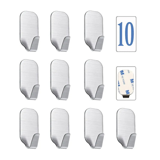 Small Sticky Hooks for Hanging Extra Strong Self Adhesive Hooks Heavy Duty Stick on Hooks for Walls, Wall Hangers without Nails,