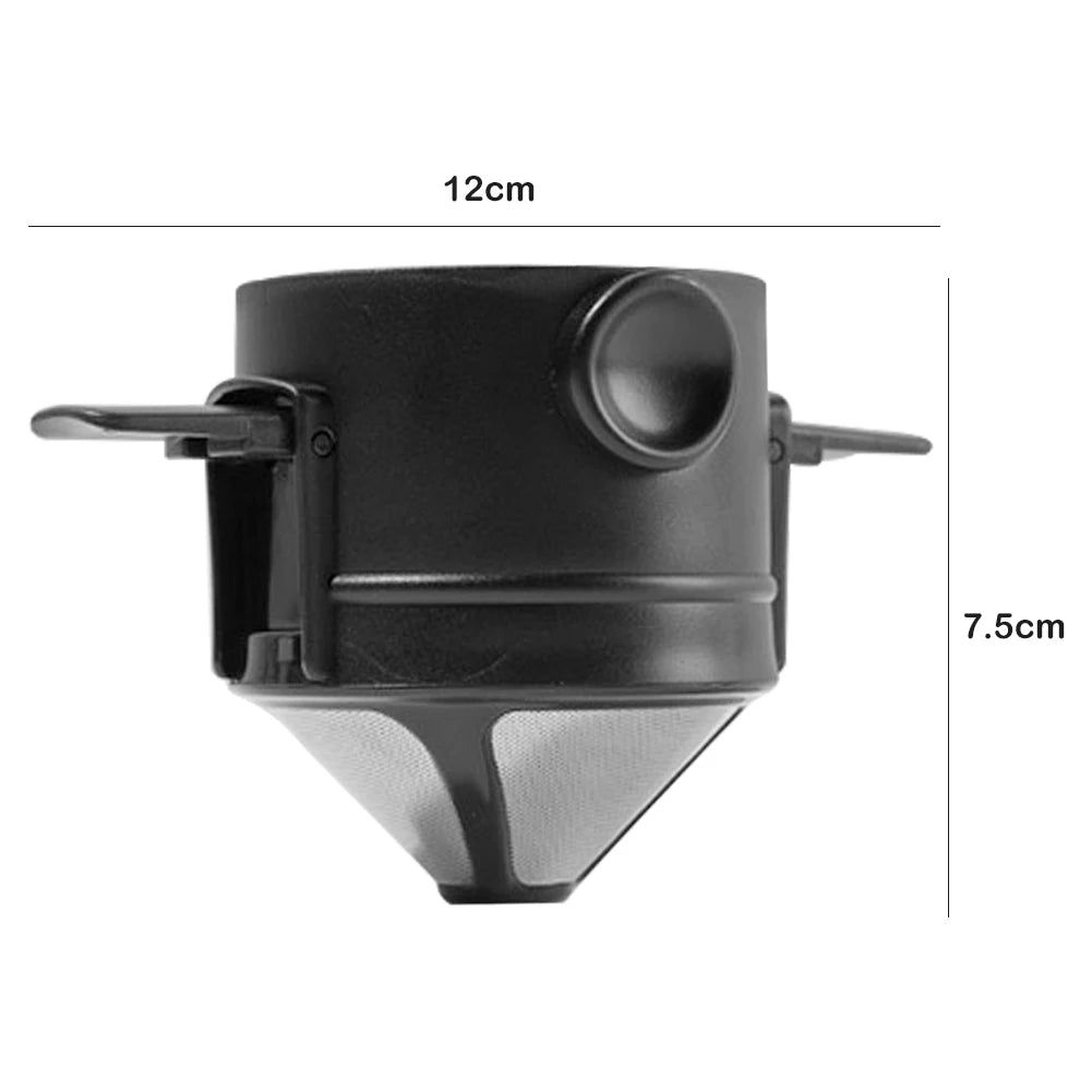 Portable Collapsible Coffee Maker Stainless Steel Pour over Coffee Maker Reusable Coffee Filter Easy to Clean for Travel Camping
