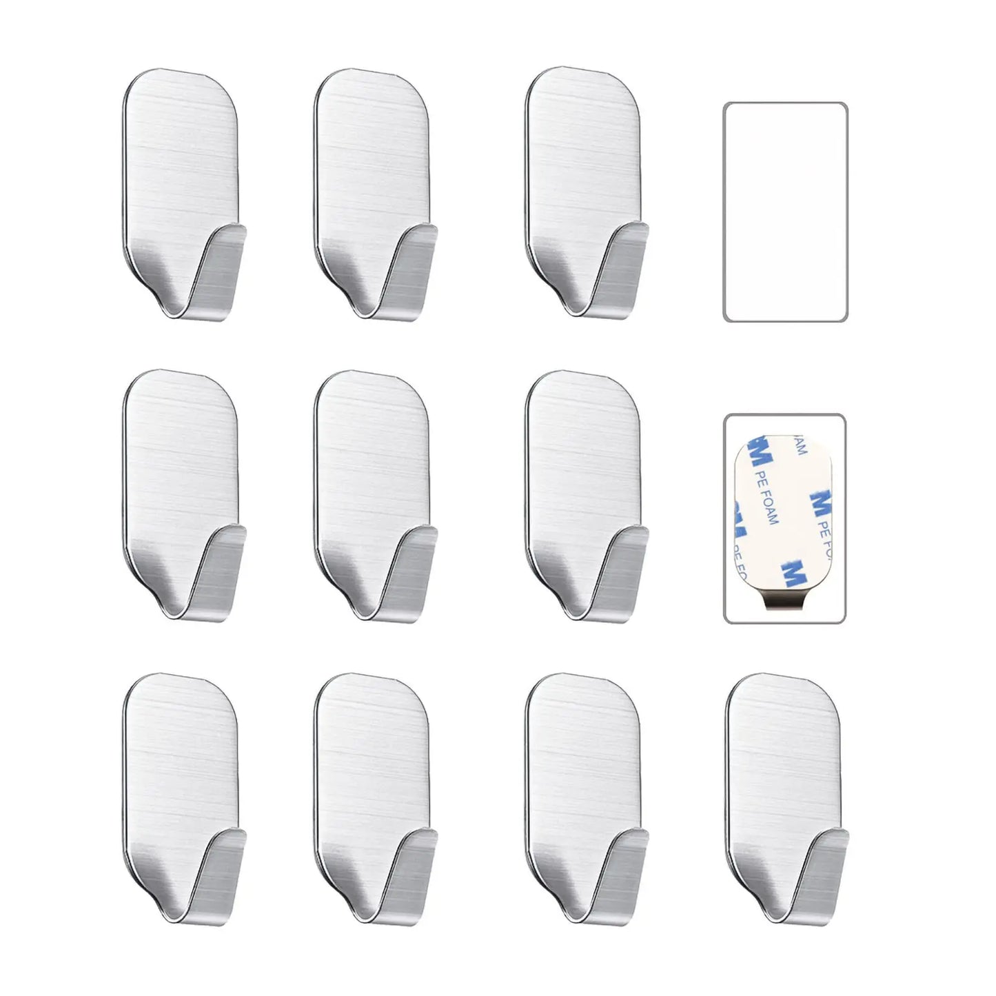 Small Sticky Hooks for Hanging Extra Strong Self Adhesive Hooks Heavy Duty Stick on Hooks for Walls, Wall Hangers without Nails,