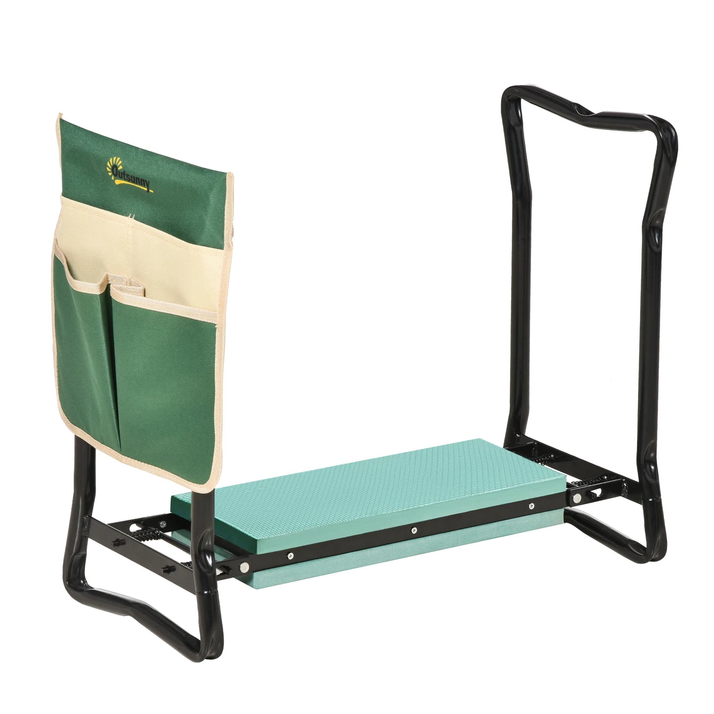 Garden Kneeler 2 in 1 Ergonomic Design Knee Pad Support Bench Foldable, Green