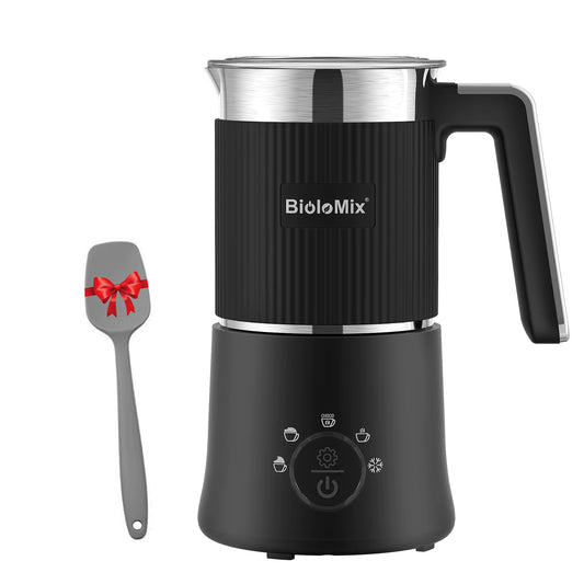 Detachable Milk Frother and Steamer,5-In-1 Automatic Hot/Cold Foam and Hot Chocolate Maker,Dishwasher Safe