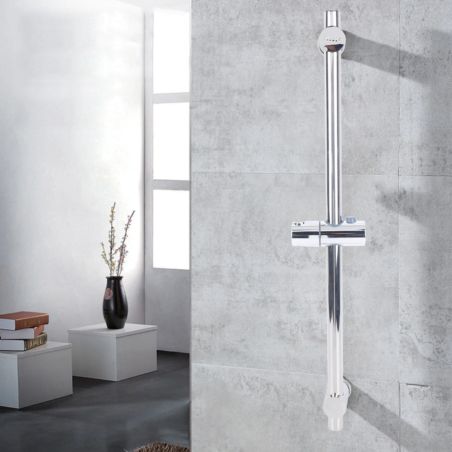 304 Stainless Steel Bathroom Tool 25.98 in Adjustable Sprinkler Lifting Rod Shower Slide Bar