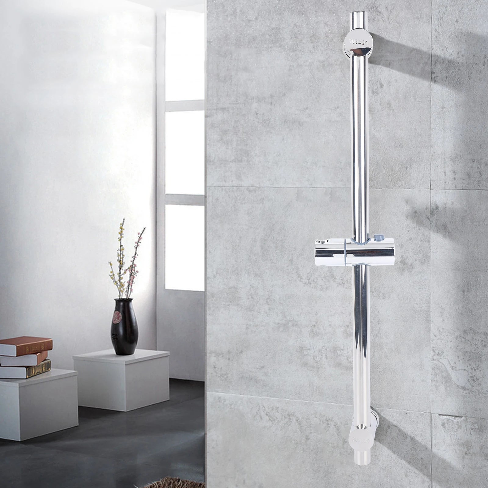 304 Stainless Steel Bathroom Tool 25.98 in Adjustable Sprinkler Lifting Rod Shower Slide Bar