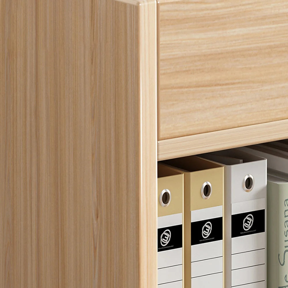 Wooden Bookshelf Rack Desk Filing Holder Organizer Tabletop Bookcase Furniture