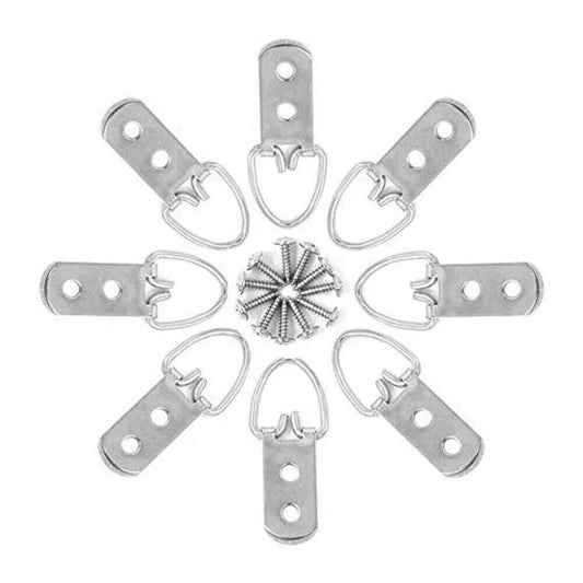 NEW 20Pcs D-Ring Painting Picture Wall Frame Hanger Hanging Hooks + Screw