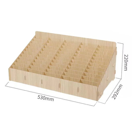 60 Grids Wooden Mobile Phone Storage Box Holder Desktop Rack Container Organizer