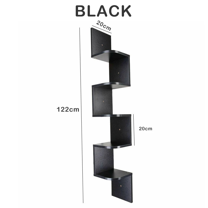 3/5 Layers Corner Storage Shelf Floating Shelves Home Decorations Wall Shelf Corner Bookshelf Kitchen Organizers